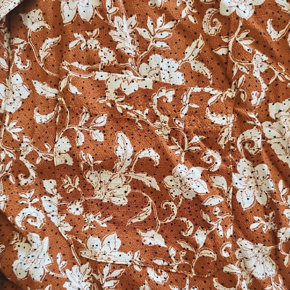 Shyanne Rust Floral Women's Blouse - Picture 4 of 5